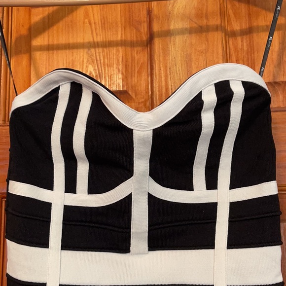 Forever21 Black and White Bandage Mini Dress - Picture 2 of 4